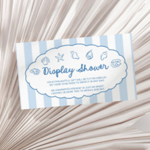 Grillige Zeeschelp Babyshower Display Shower Informatiekaartje