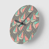 Grillige Zeilboten Ronde Klok (Hoek)