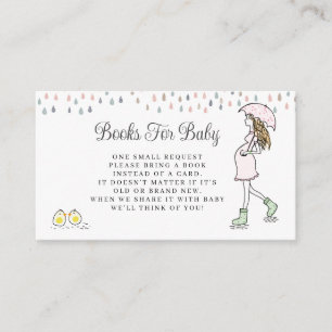 Grillige zwangere moedertaal baby shower boeken vo informatiekaartje