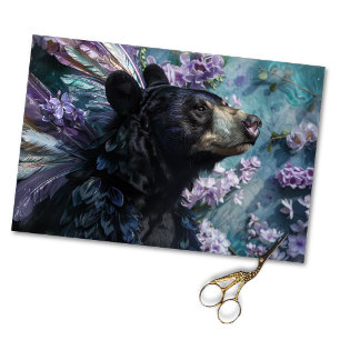 Grillige zwarte berendecoupage meubelen tissuepapier