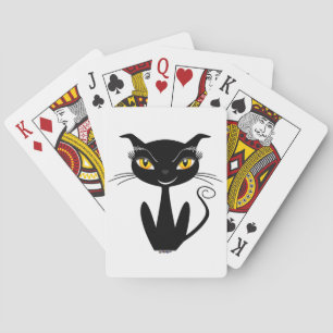 Grillige Zwarte Kat Speelkaarten