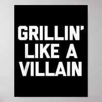 Grillin als een schurk Shirt Funny Food Grill BBQ
