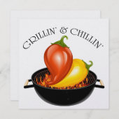 Grillin' and Chillin' Invitation Kaart (Voorkant / Achterkant)