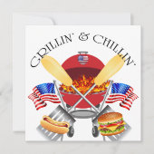 Grillin' and Chillin' Invitation Kaart (Voorkant)