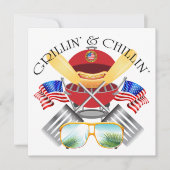 Grillin' and Chillin' Patriotic Cookout uitnodigin Kaart (Voorkant)
