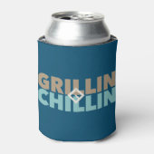 Grillin' and Chillin' Personalized Blikjeskoeler (Blikje Voorkant)