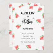 Grillin' and Chillin' Watermelon BBQ Uitnodiging (Voorkant / Achterkant)