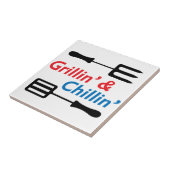 Grillin' & chillin' tegeltje (Zijkant)