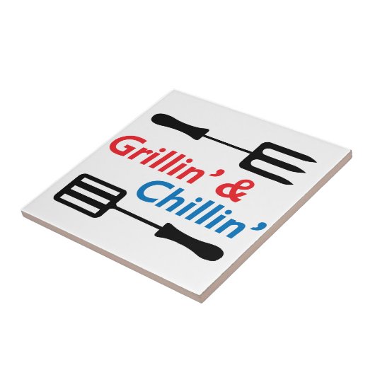 Grillin' & chillin' tegeltje (Zijkant)