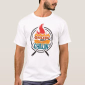 Grillin en Chillin BBQ Grill Unisex T-shirt (Voorkant)