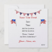 Grillin' en Chillin' Patriotic Kaart (Achterkant)