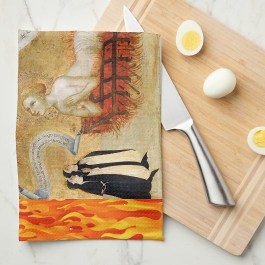 Grilling met St. Lawrence of Rome (M 022) Theedoek (Quarter Fold)