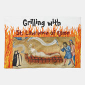 Grilling met St. Lawrence of Rome (M 022) Theedoek (Horizontaal)