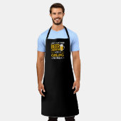 Grilling Probleem Barbecue Large Black Apron Schort (Gedragen)