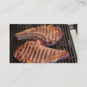 Grilling Steaks Food Dinner Visitekaartje (Achterkant)