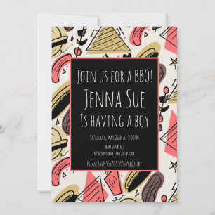 Grilling Summer BBQ Doodles Baby shower