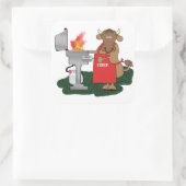 Grilling Vierkante Sticker (Tas)