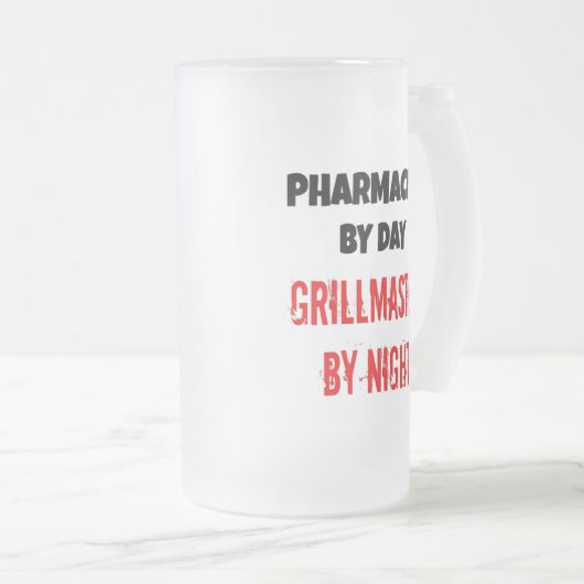 Grillmaster apotheker matglas bierpul (Voorkant rechts)