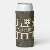 Grillmaster bbq faux, aangepaste naam klassiek (Seltzer Achterkant)