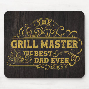 Grillmaster en beste papa ooit Vaderdag zwart Muismat
