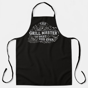Grillmaster en beste papa ooit Vaderdag zwart Schort