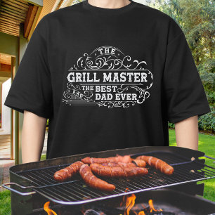 Grillmaster en beste papa ooit Vaderdag Zwart T-shirt