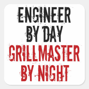 Grillmaster Engineer Vierkante Sticker