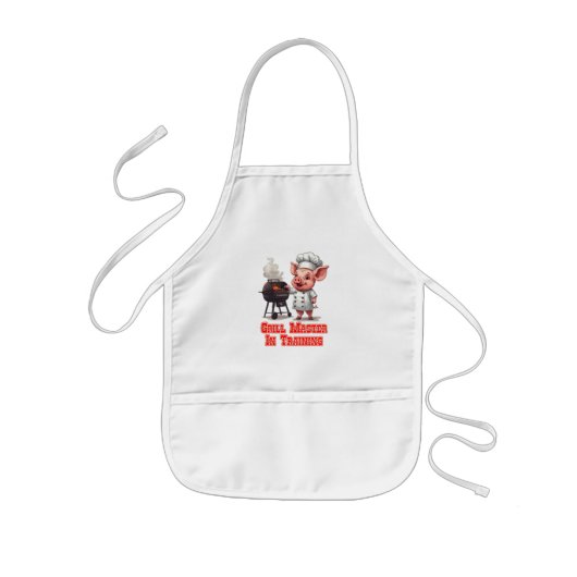 Grillmaster in opleiding kinder schort (Voorkant)