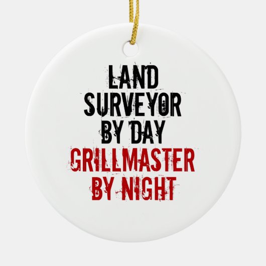 Grillmaster Land Surveyor Keramisch Ornament (Voorkant)