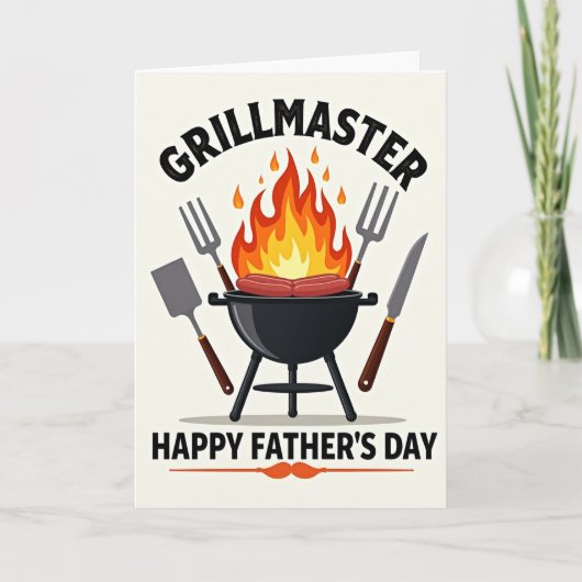 Grillmaster Mooi Vaderdag Kaart (Voorkant)