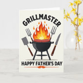 Grillmaster Mooi Vaderdag Kaart (Gele Bloem)