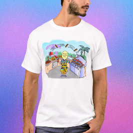 Grillmeester-Cartoon T-shirt