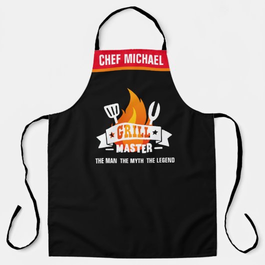 grillmeester | Het Man | mythe | Legend BBQ Chef Schort (Voorkant)