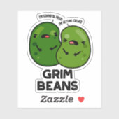 Grim Beans Grappige Groente Gekscherende Teksten  Sticker (Vel)