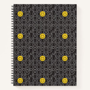 Grim Grids & Glowing Grins: A Mood Swing Mosaic Notitieboek
