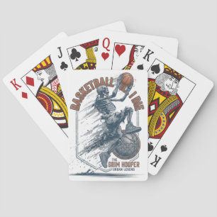 Grim Hooper Skelet Basketbal Stadslegende Pokerkaarten