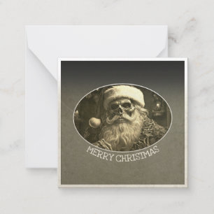 Grim Kerstmis - Skelet Kerstman  65609 Notitiekaartje