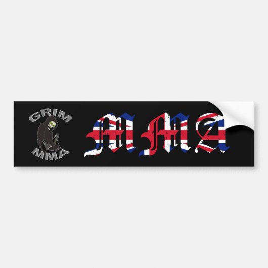 Grim MMA British Bumpersticker (Voorkant)