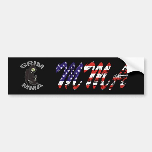 Grim MMA Flag Bumpersticker (Voorkant)