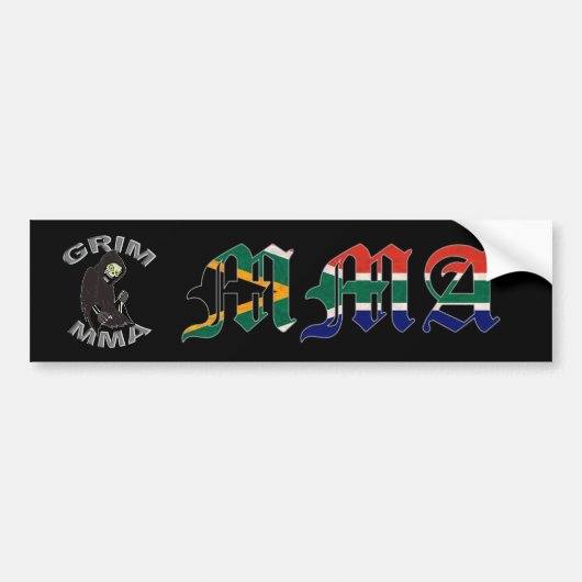 Grim MMA South Africa bumper sticker (Voorkant)