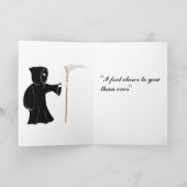 Grim Reaper 50ste verjaardag zwarte Kaart (Binnen)