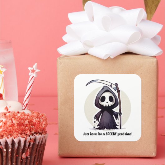 Grim Reaper - Aangepast Vierkante Sticker (Feest)