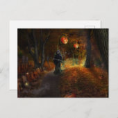 Grim Reaper and pumpkins Briefkaart (Voorkant / Achterkant)