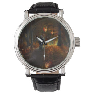 Grim Reaper and pumpkins Horloge