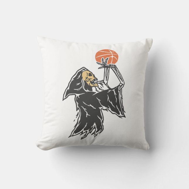 Grim Reaper basketbal Kussen (Voorkant)