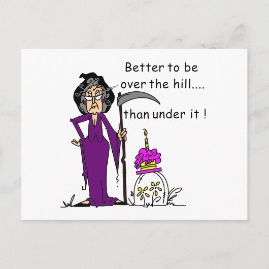 Grim Reaper Birthday Humor Briefkaart (Voorkant)