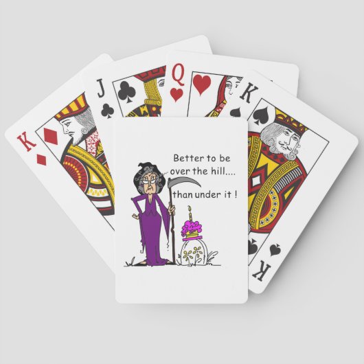 Grim Reaper Birthday Humor Speelkaarten (Achterkant)