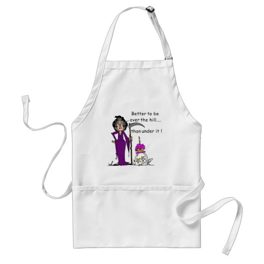 Grim Reaper Birthday Humor Standaard Schort (Voorkant)