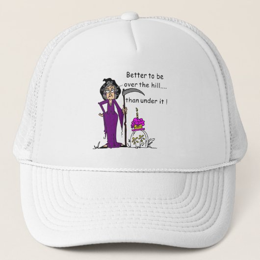 Grim Reaper Birthday Humor Trucker Pet (Voorkant)