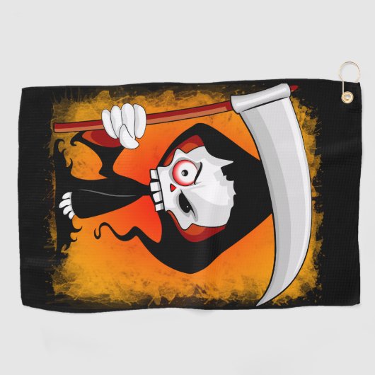 Grim Reaper Cartoon Golfhanddoek (Horizontaal)